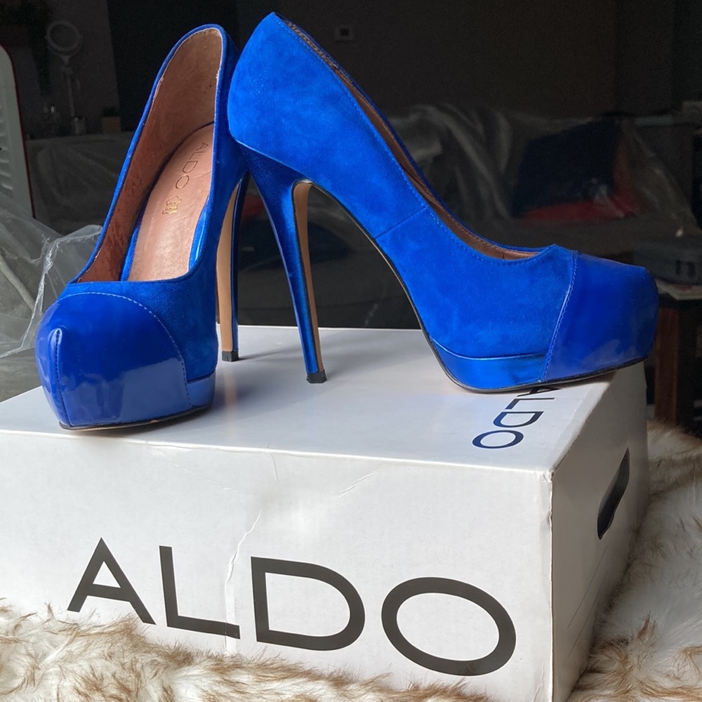 ALDO Blue Suede Stilettos - women size 7